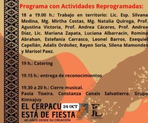 La cita es viernes 24 de octubre desde las 15:00 en Facultad de Filosofía y Letras.