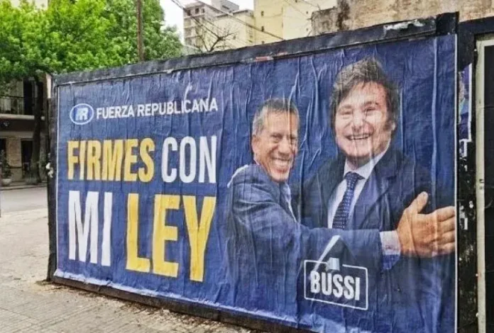La Justicia Electoral ordenó a Bussi retirar en 12 horas toda la publicidad con la imagen de Milei