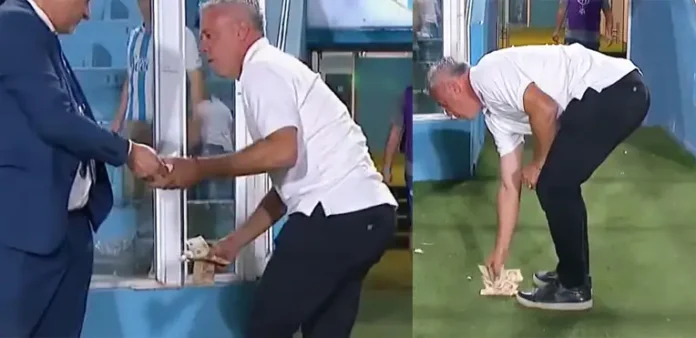 dk los hichas les tiraron billetes y Pusineri se los llevó