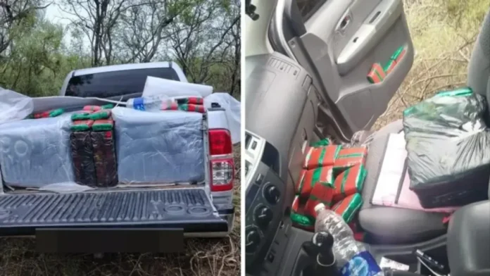 camioneta abandonada con coca