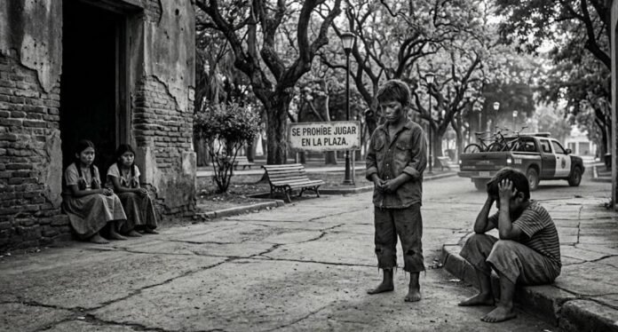 niños sin bicicletas