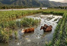 Pueblo hundido y masacre humanitaria