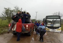 A falta de obras; alumnos sin clases.