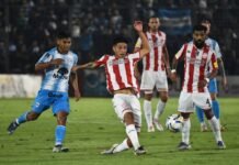 San Martín venció 2 a 0 a Gimnasia de Jujuy en Ciudadela.