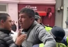 Conflicto vial en el microcentro termina con un disparo y un herido (video)