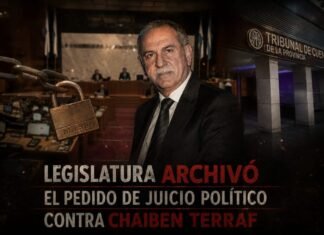 La Legislatura archivó el pedido de juicio político contra Chaiben Terraf.