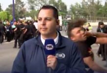 Mundial 2026: hinchas mexicanos se pelean en vivo (video).