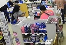 Filman a dos hermanos robando en una farmacia (video).