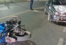 Ruta 38: un motociclista resultó herido tras impactar con un auto