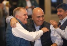 «Frameando aura»: Manzur y Jaldo.