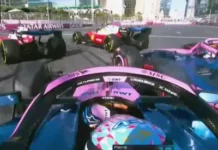 Colapinto chocó en Bakú a Pierre y quedaron afuera de la carrera.