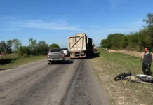 Accidente en Ruta 306: un camión chocó a una moto en Leales.