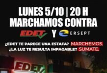 Tucumán: convocan a una marcha contra los tarifazos de EDET y el aval de ERSEPT.
