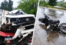 Murió un motociclista al chocar con una camioneta en la ruta 312 en Alderetes.