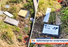 TV chilena muestra vandalismo inglés en el cementerio argentino de Darwin.