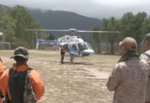 Un helicóptero se sumó a la búsqueda de Raúl Moyano en los Valles.