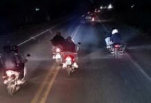 Camionero grabó a decenas de motos corriendo picadas en la ruta 38.