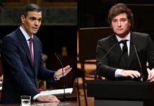 Milei busca pelea en España y Sánchez lo chicanea con Lali.